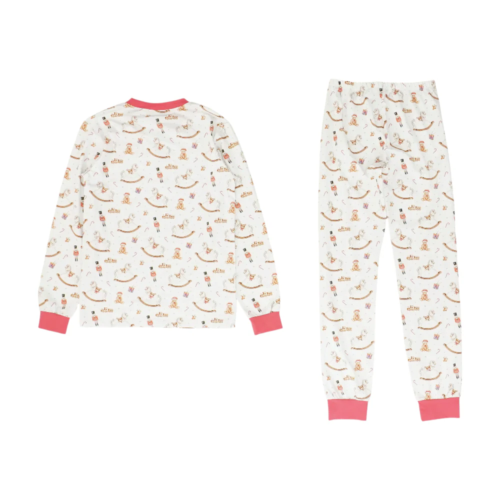 White Print Pajama Set - Image 2