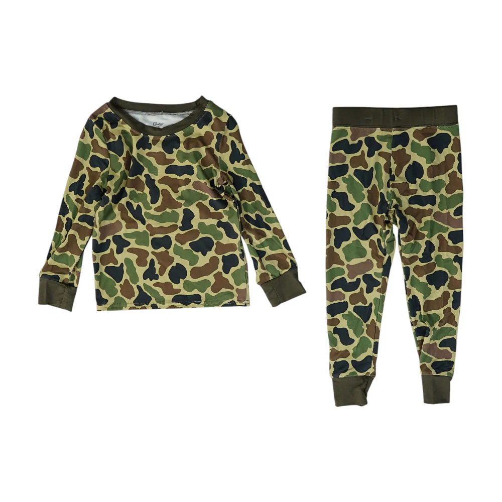 Tan Camo Pajama Set