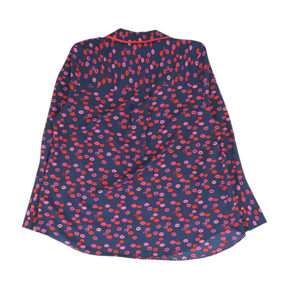 Navy Print Pajama Top - Image 2