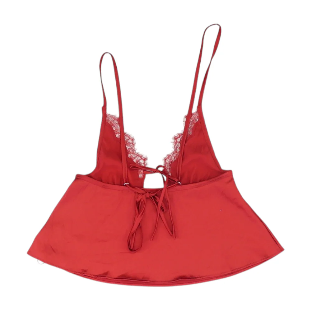 Red Solid Pajama Top - Image 2
