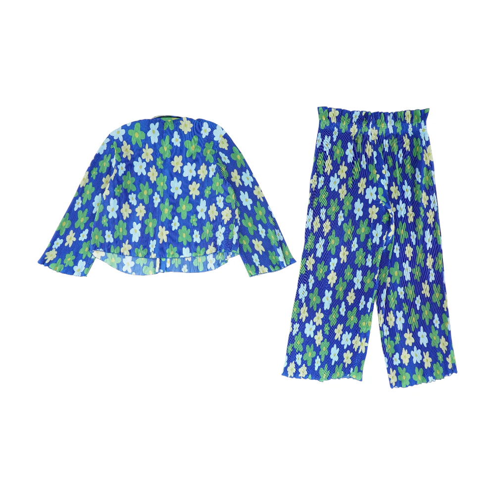Blue Floral Pant Set - Image 2