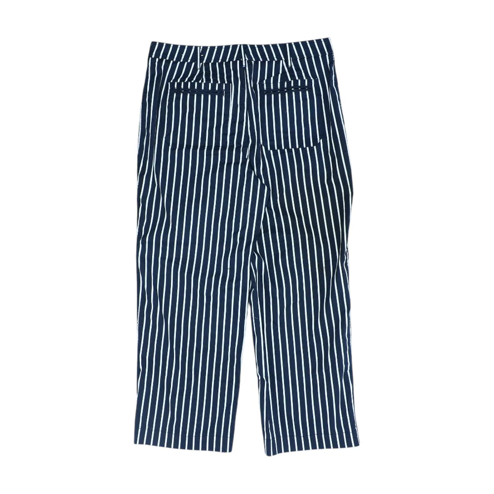 Navy Striped Straight Pants - Image 2