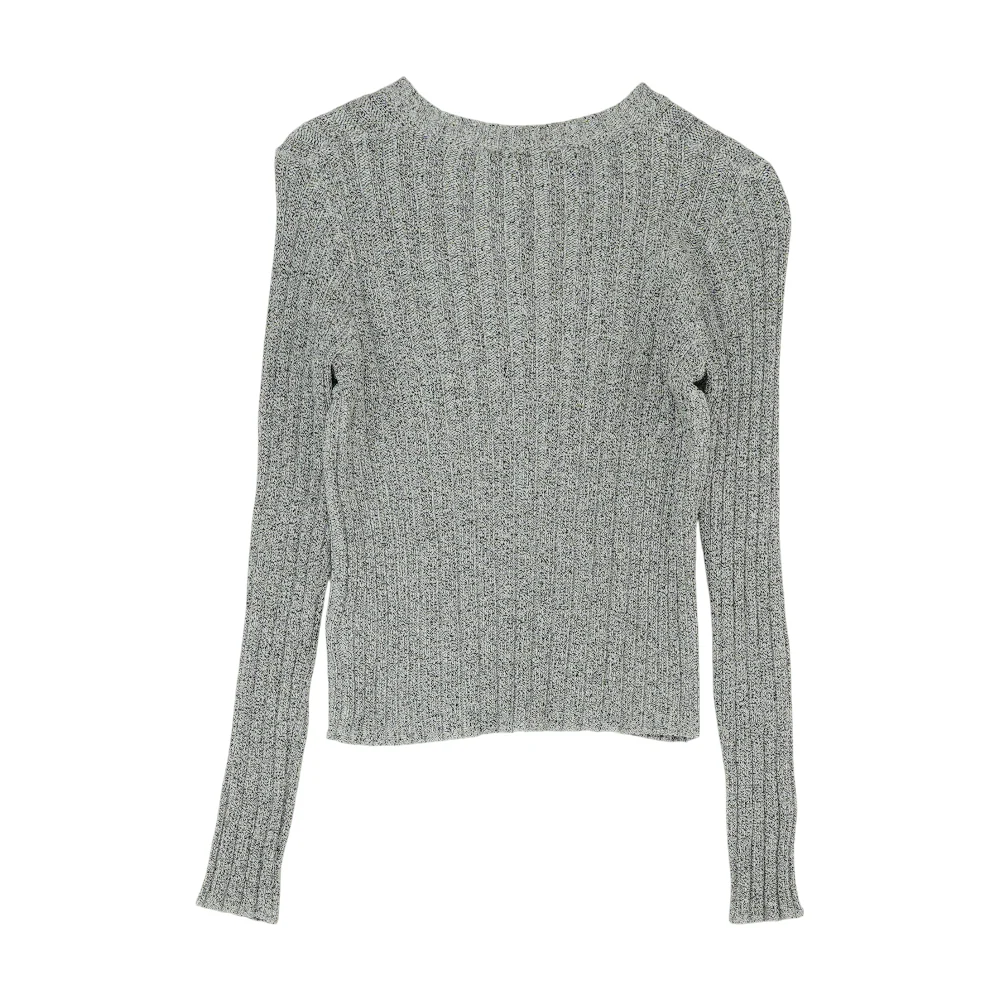 Gray Striped Pullover Pullover - Image 2