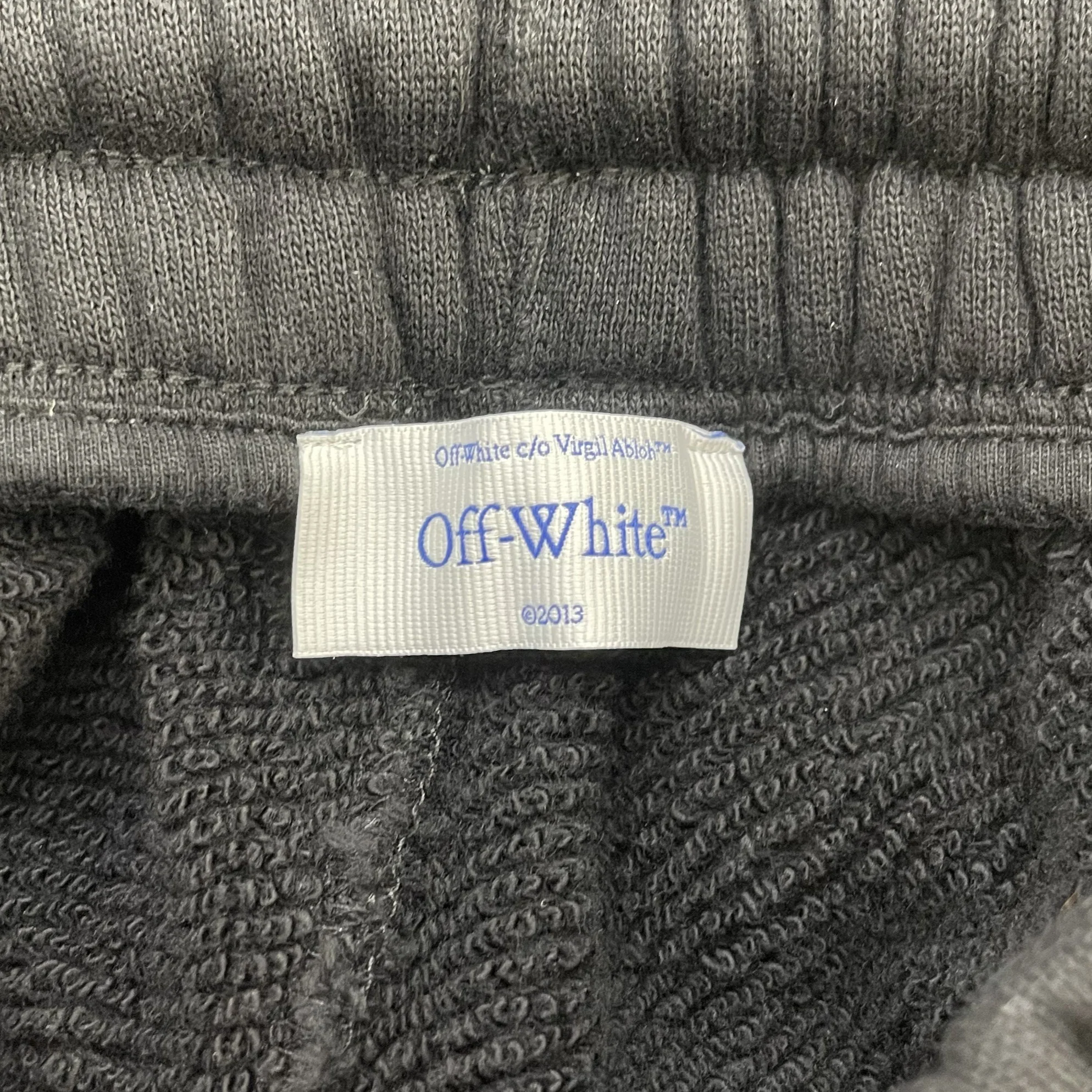 Black Flock 'OW' Cuff Sweatpant - Image 3