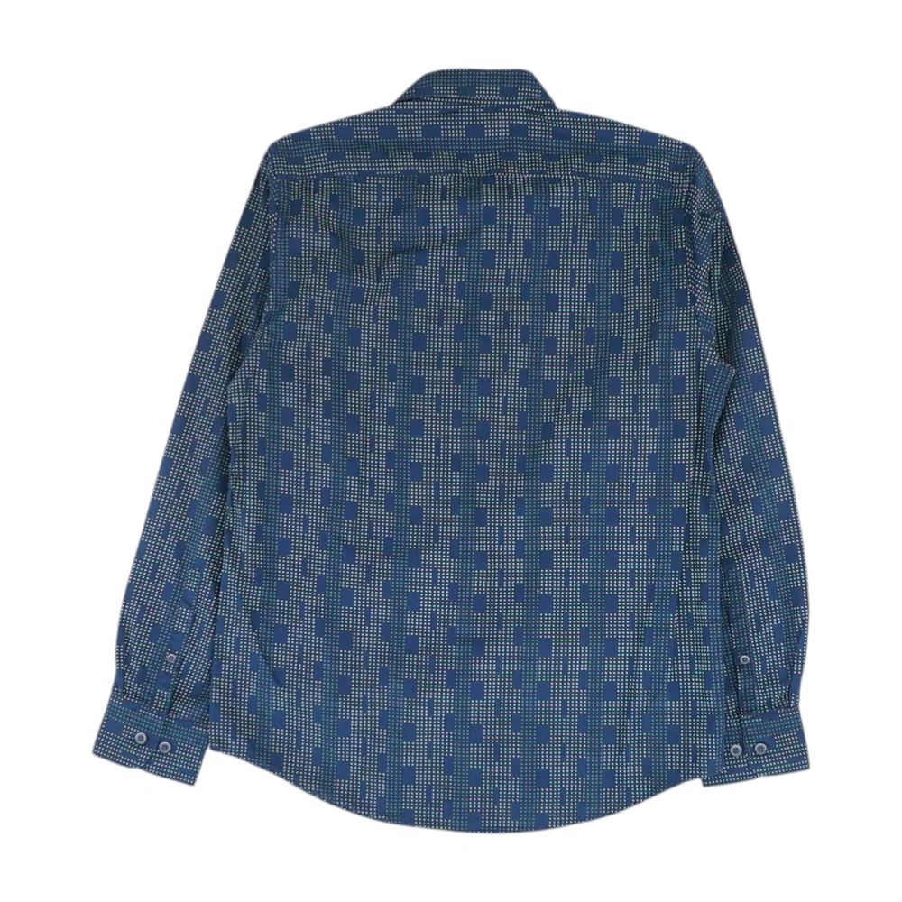 Navy Polka Dot Long Sleeve Button Down - Image 2