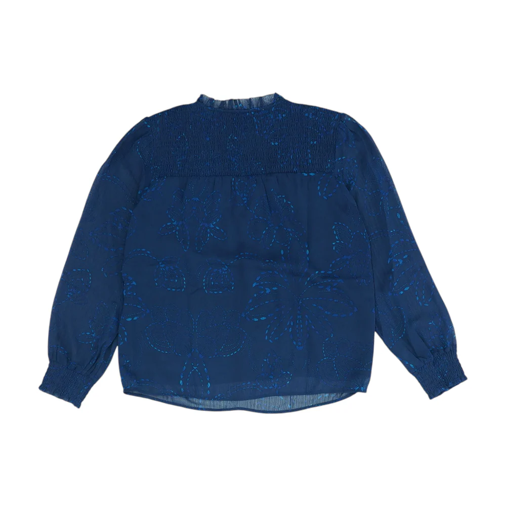 Navy Petite Floral Blouse - Image 2