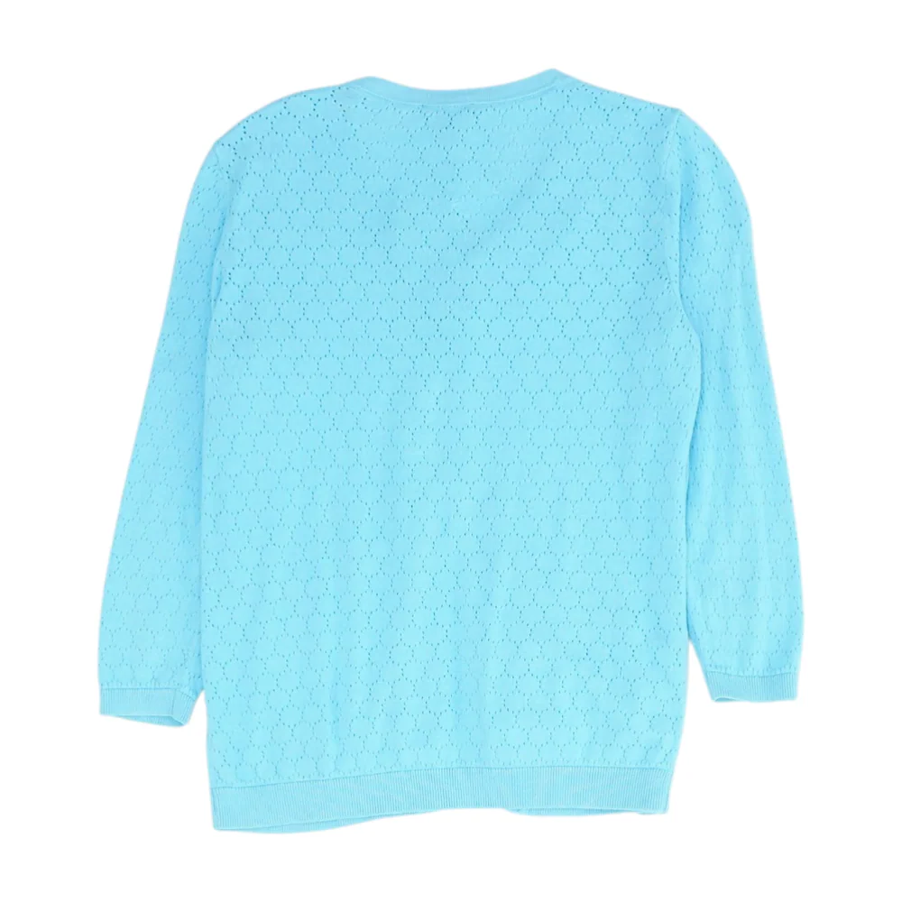 Blue Petite Cardigan Sweater - Image 2