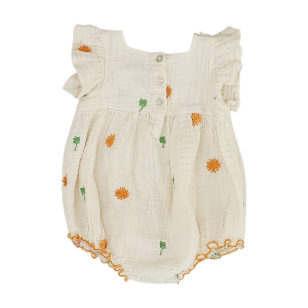 Cream Graphic Sleeveless One-Piece - Image 2