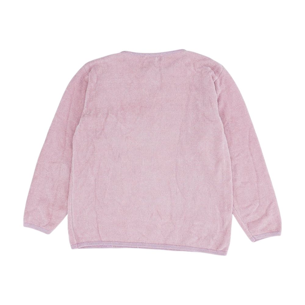 Pink Color Block Crewneck Sweater - Image 2