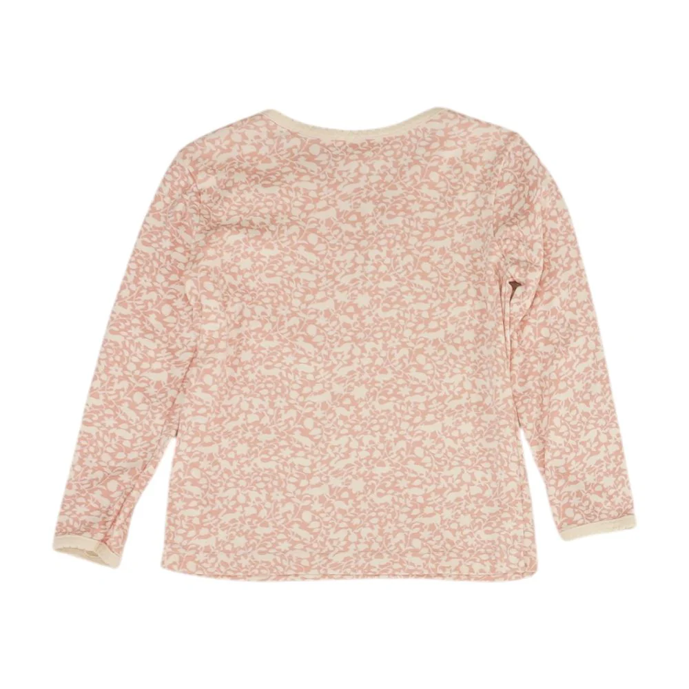 Pink Floral Crewneck Knit Top - Image 2