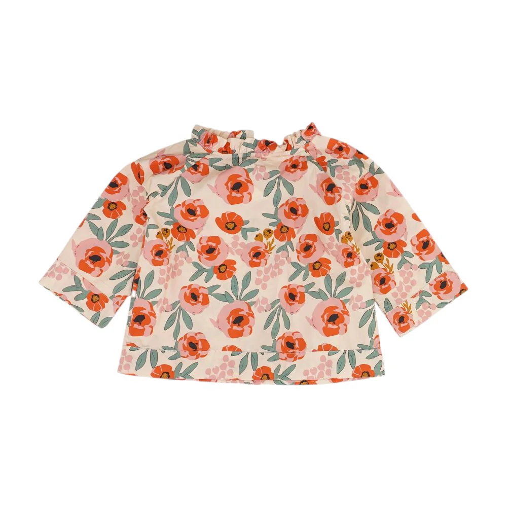 Pink Floral Long Sleeve Blouse - Image 2