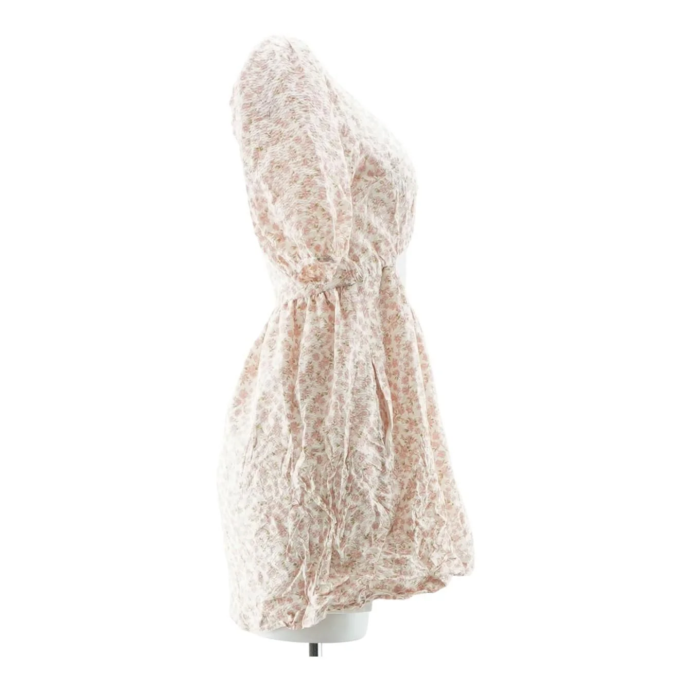 Pink Floral Midi Dress - Image 3