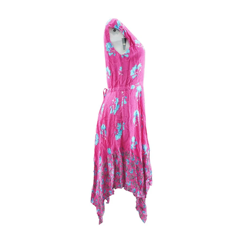 Pink Floral Midi Dress - Image 3