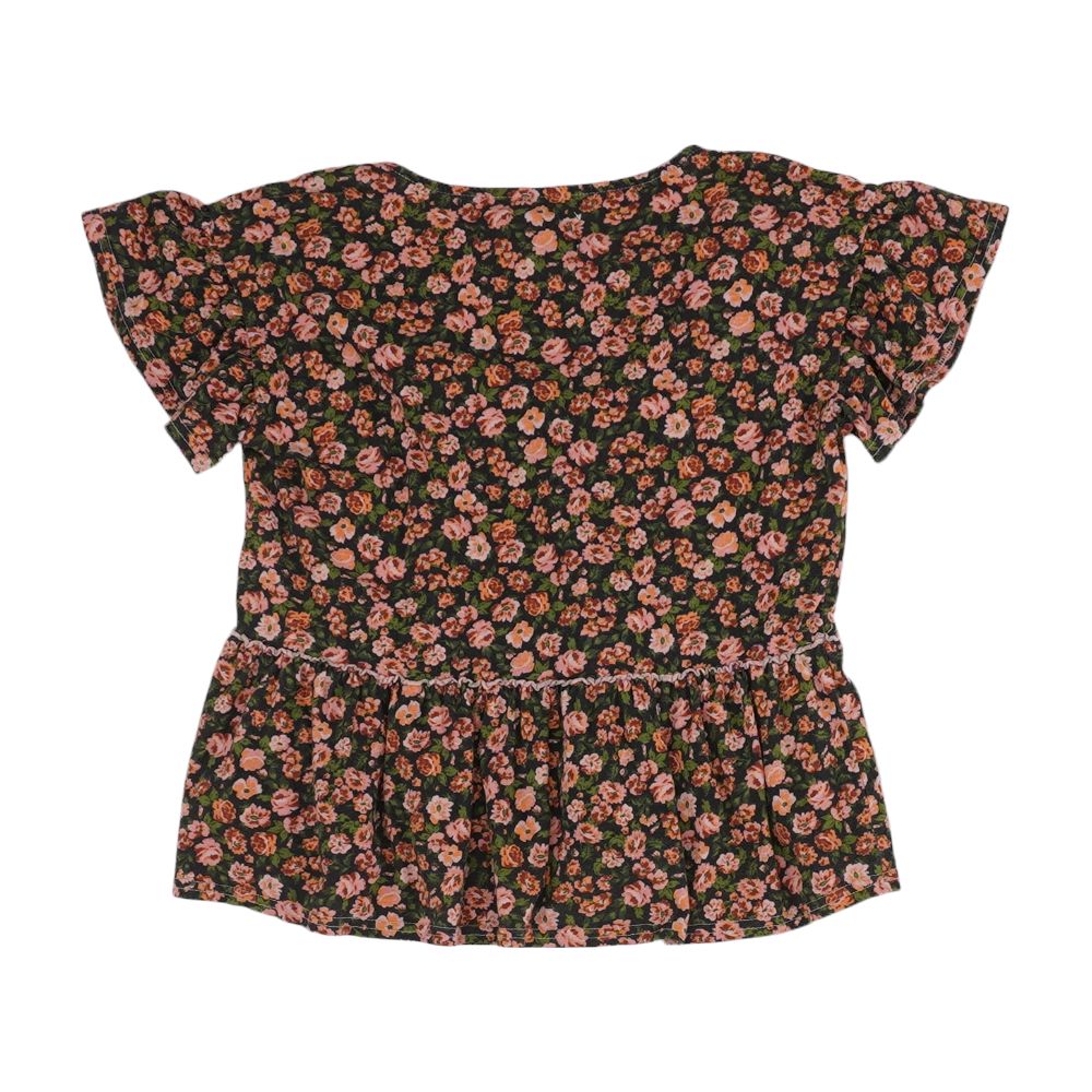 Pink Floral V Neck T-Shirt - Image 2
