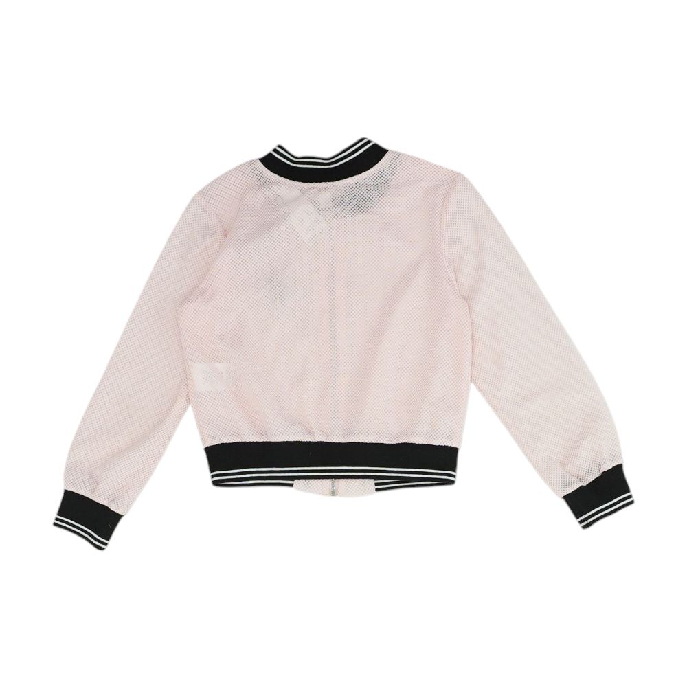 Pink Solid Bomber Jacket - Image 2