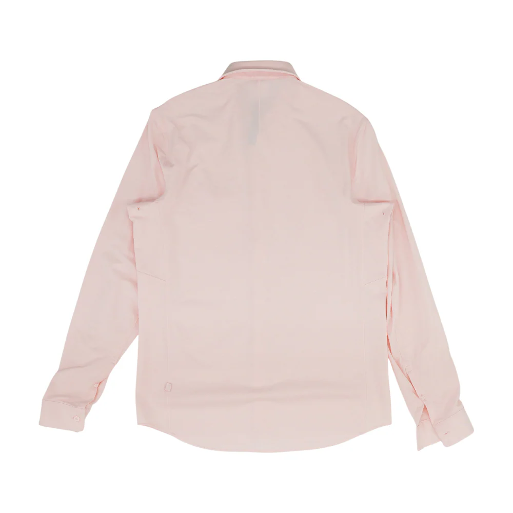 Pink Solid Long Sleeve Button Down - Image 2