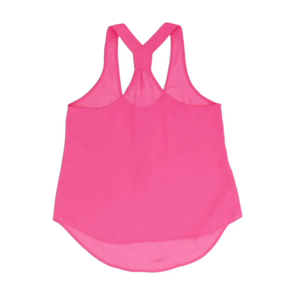 Pink Solid Sleeveless Blouse - Image 2
