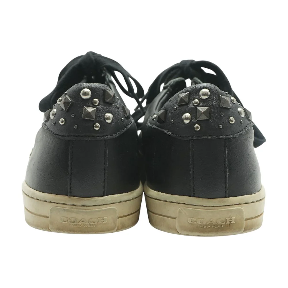 Porter Lace Up Black Low Top Athletic Shoes - Image 2