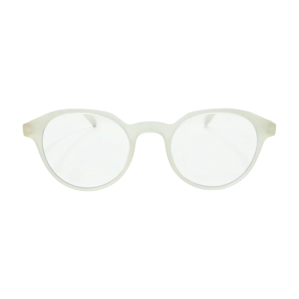 Clear Chamberi Coconut Milk Round Prescription Eyewear - Image 2