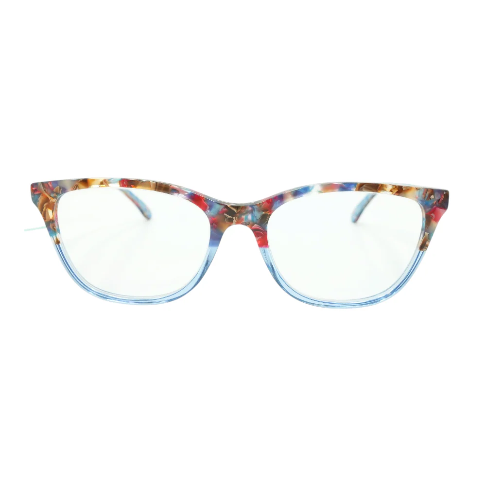 Blue Rectangle Prescription Eyewear - Image 2