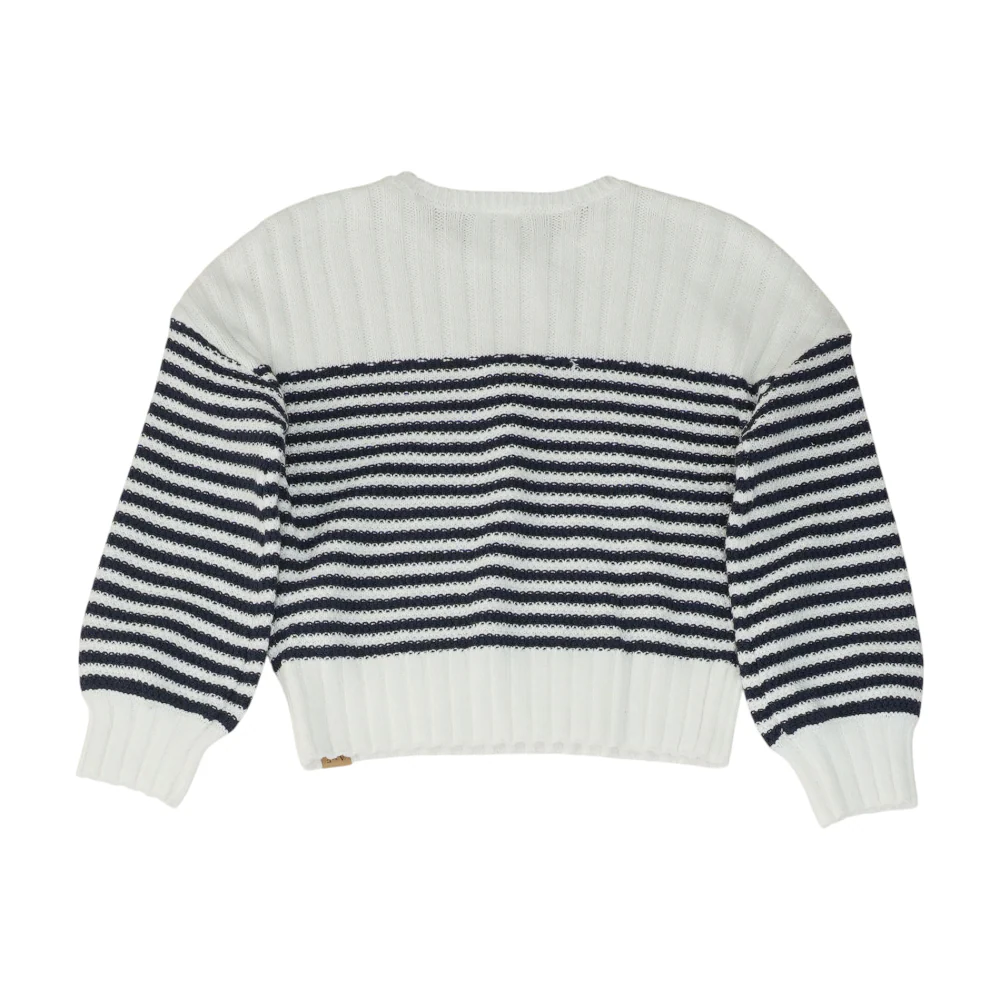 Navy Striped Pullover Sweater - Image 2