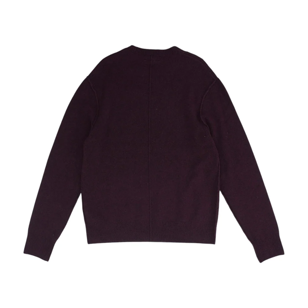 Burgundy Solid Pullover Sweater - Image 2