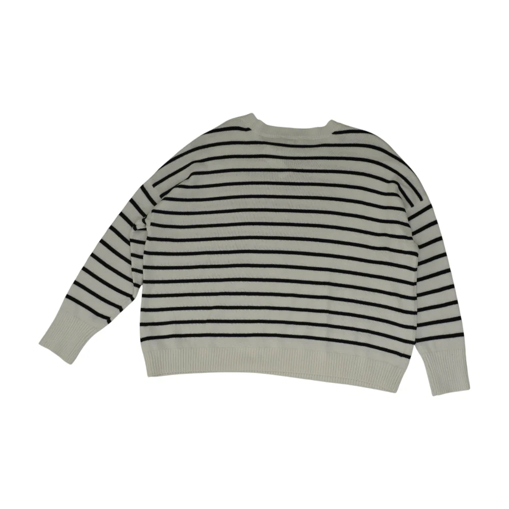 White Striped Pullover Sweater - Image 2