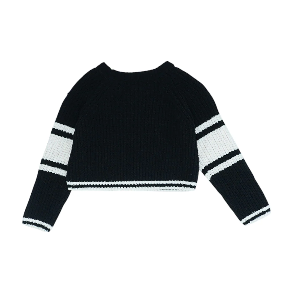 Black Striped Pullover Sweater - Image 2