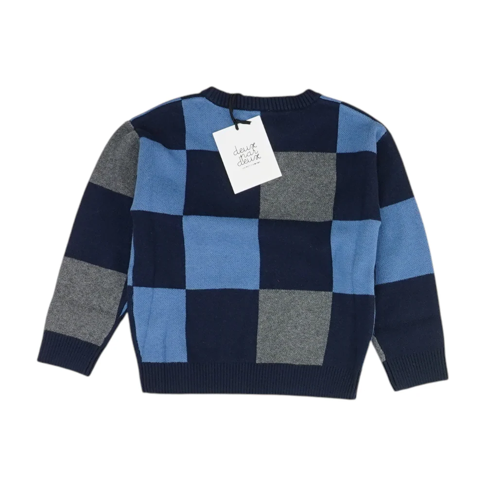 Blue Check Pullover Sweater - Image 2