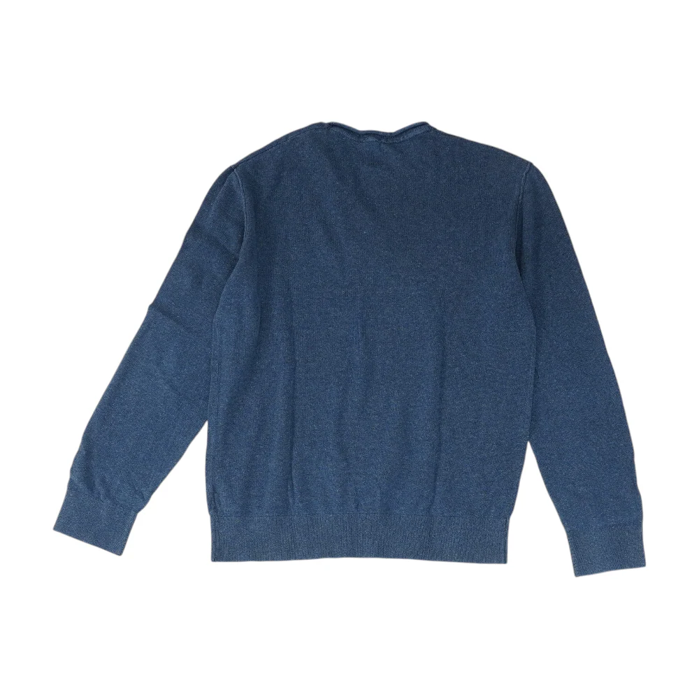 Blue Solid Pullover Sweater - Image 2