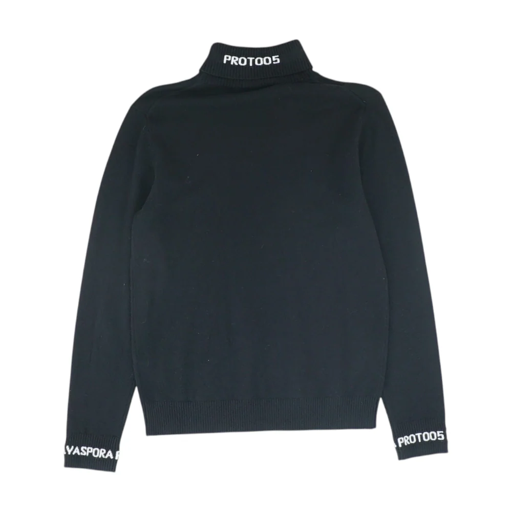 Black Solid Pullover Sweater - Image 2