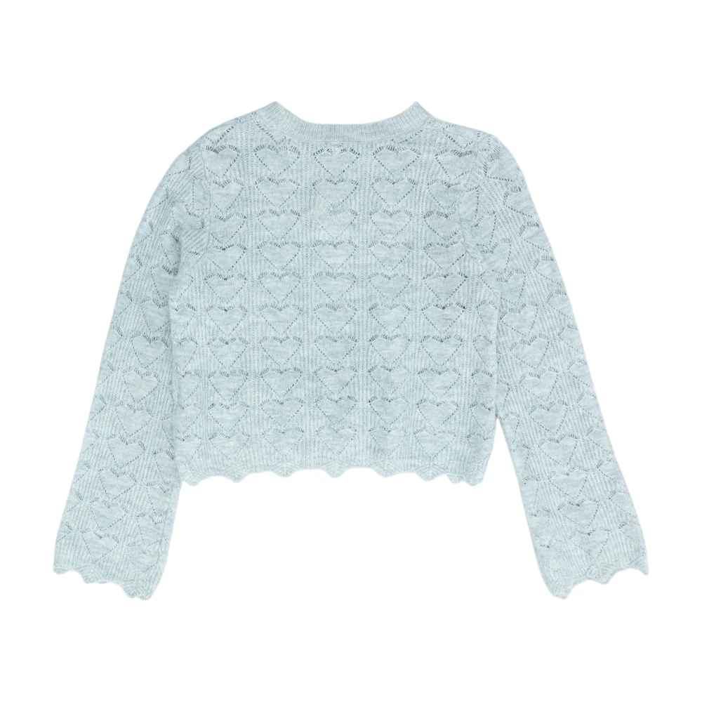 Gray Hearts Pullover Sweater - Image 2