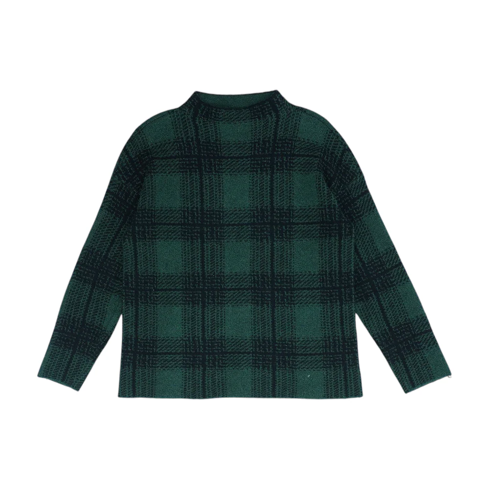 Green Plaid Pullover Sweater