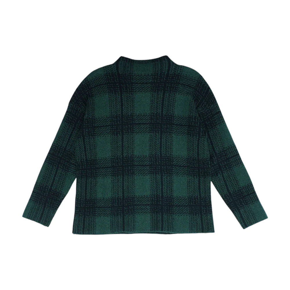 Green Plaid Pullover Sweater - Image 2