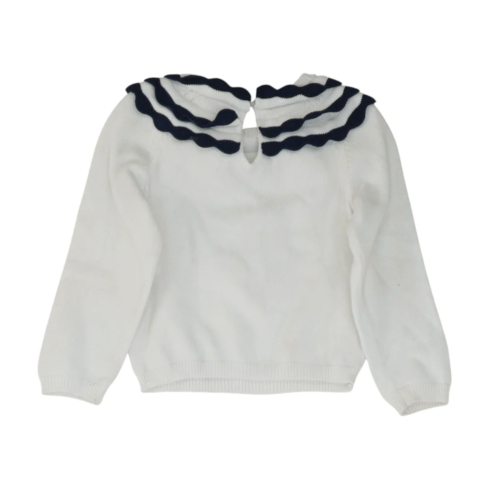 White Pullover Sweater - Image 2