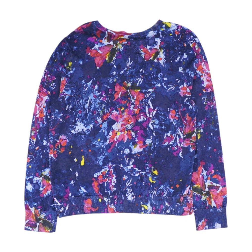 Navy Print Pullover Sweater - Image 2