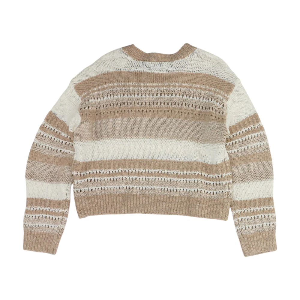 Brown Striped Pullover Sweater - Image 2