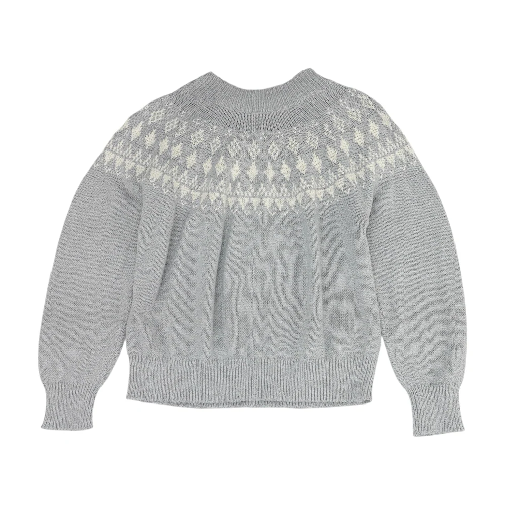 Blue Print Pullover Sweater - Image 2