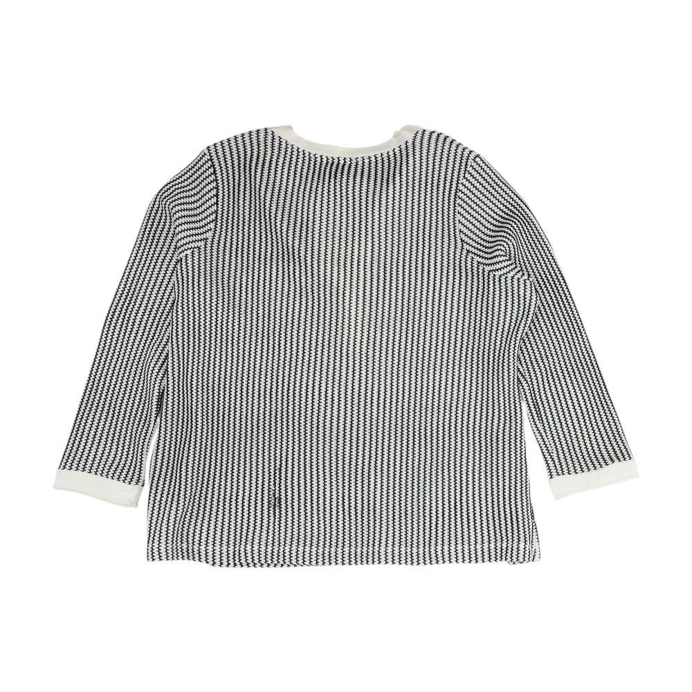 Black Plus Striped Pullover Sweater - Image 2