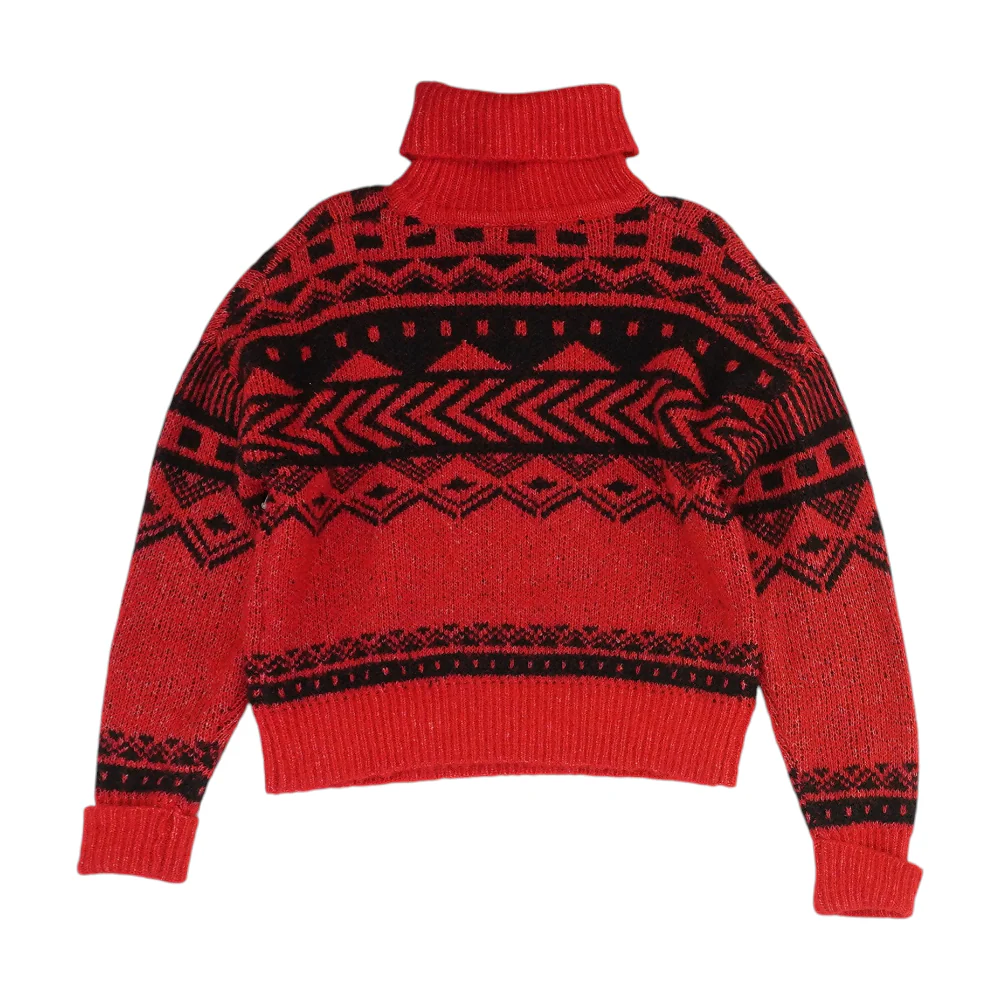 Red Graphic Pullover Sweater - Image 2