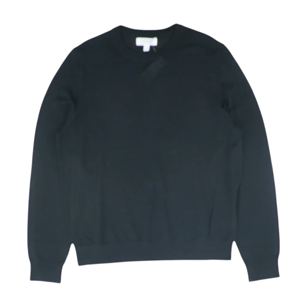Black Solid Pullover Sweater