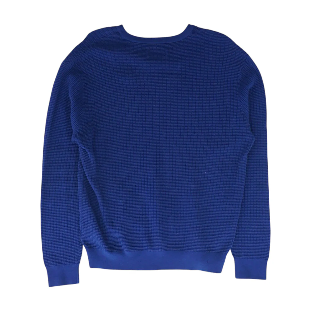 Blue Solid Pullover Sweater - Image 2