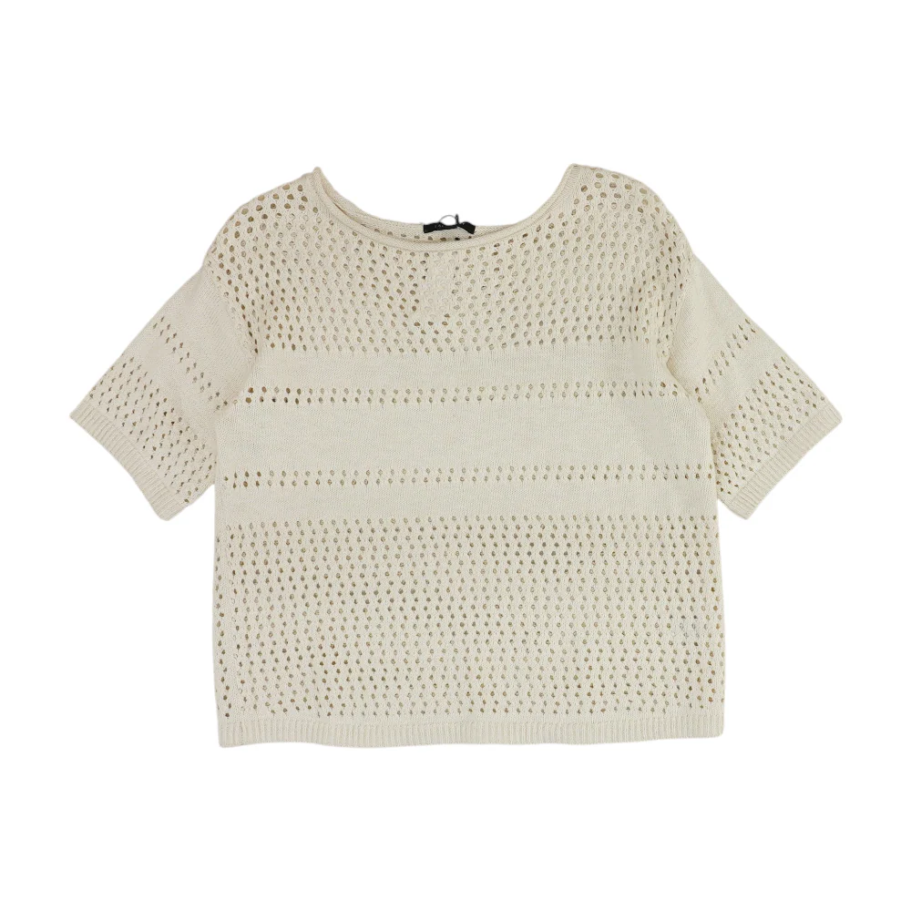 Beige Plus Pullover Sweater