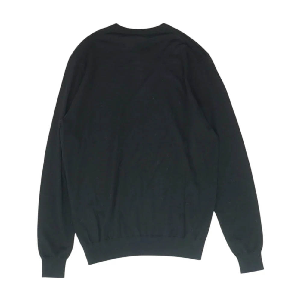 Navy Solid Pullover Sweater - Image 2