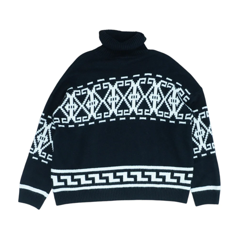 Black Graphic Pullover Sweater - Image 2