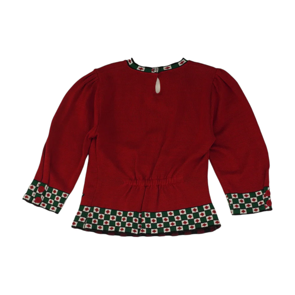Red Graphic Pullover Sweater - Image 2