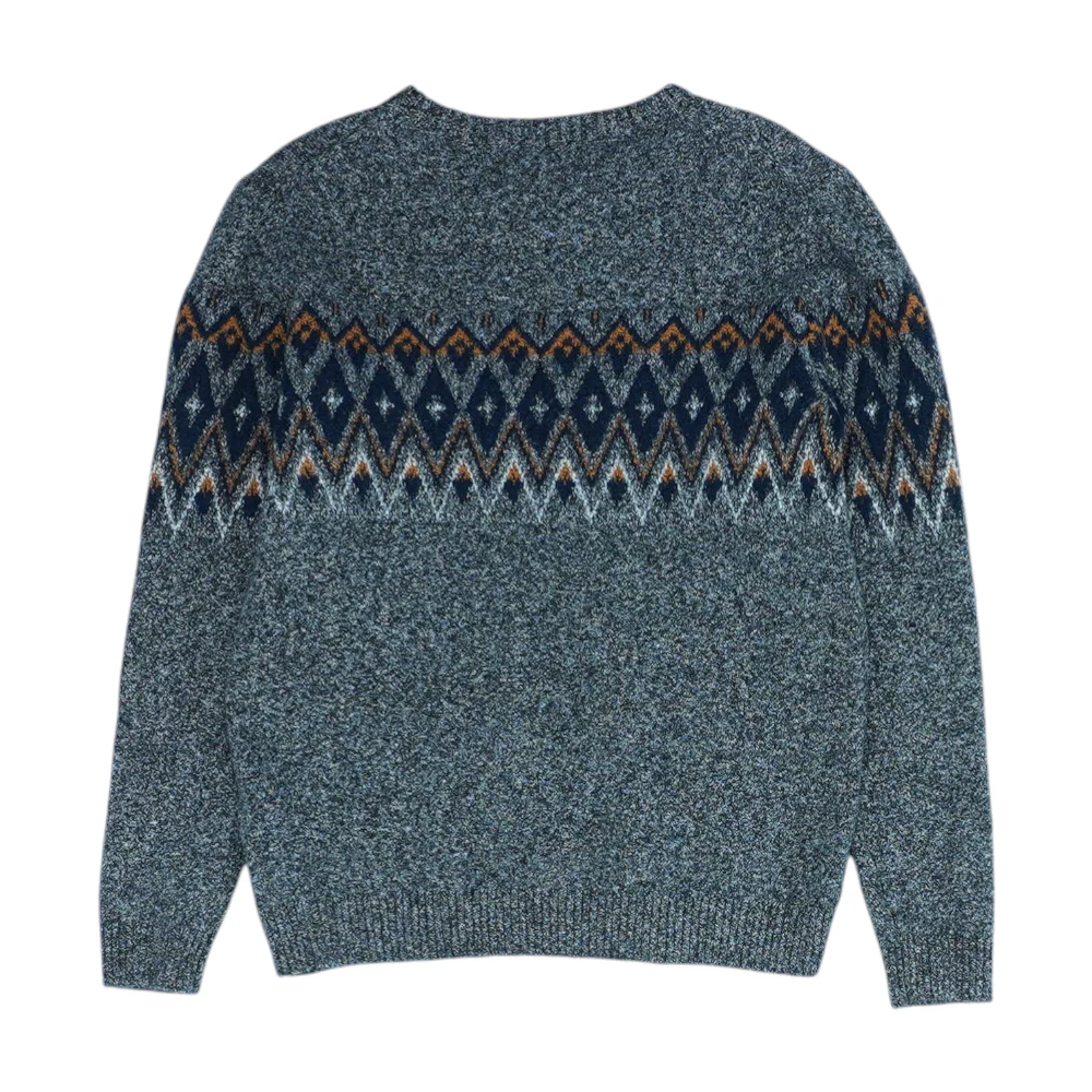 Gray Graphic Pullover Sweater - Image 2