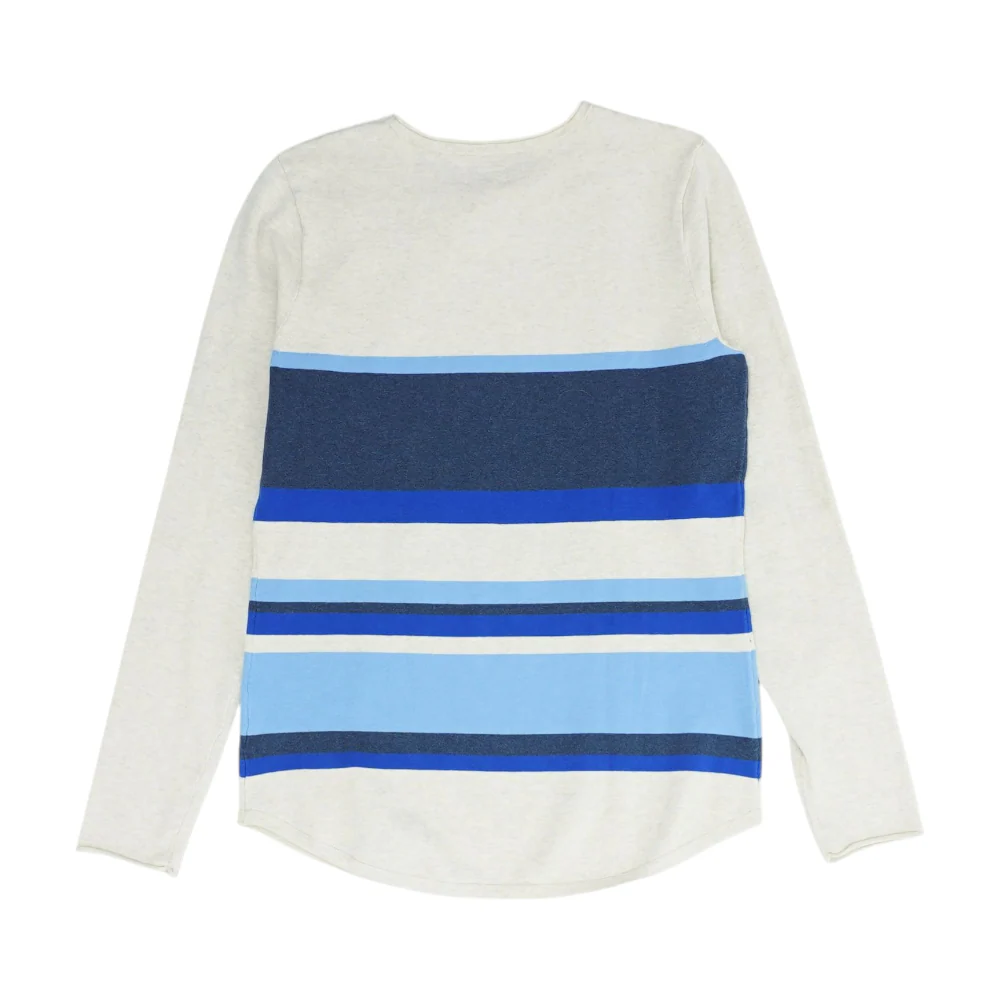 Cream Striped Pullover Sweater - Image 2