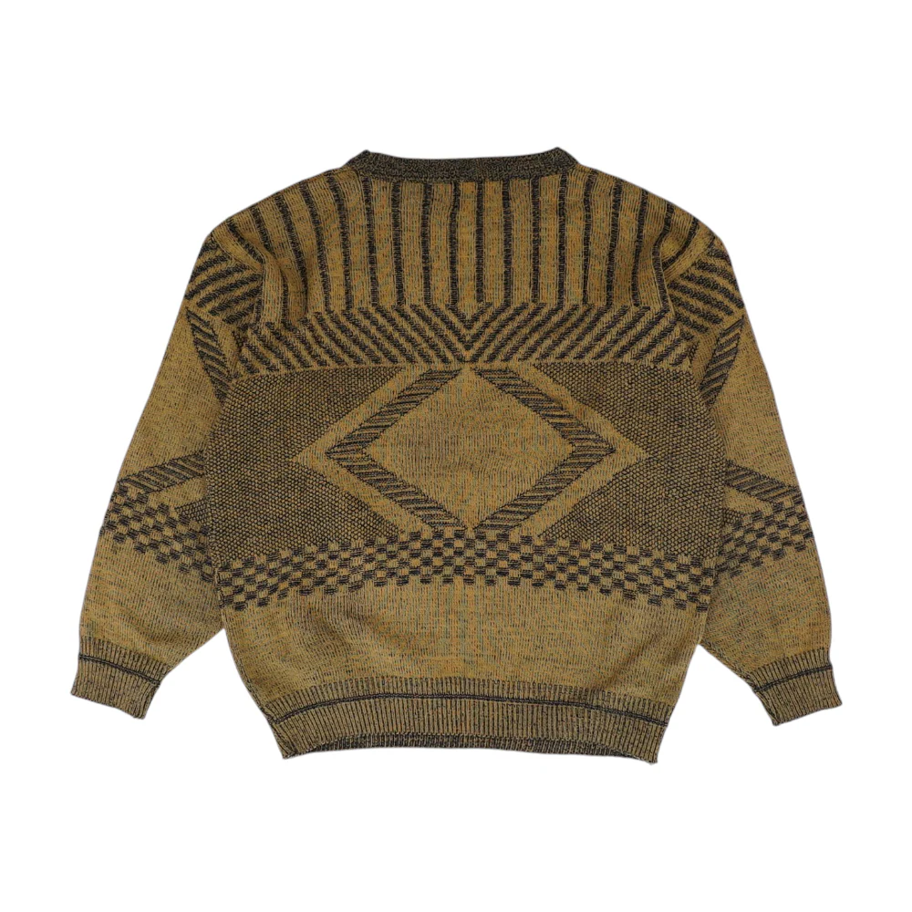 Vintage Tan Print Pullover Sweater - Image 2