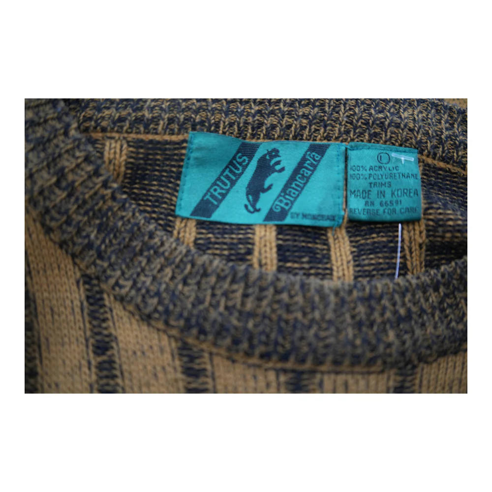 Vintage Tan Print Pullover Sweater - Image 3
